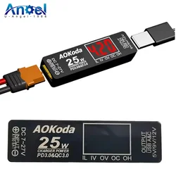 AOKoda XT60 to PD3.0 Lipo Battery Quick Charger Overload Protection Short Circuit Protection For Smartphone Tablet PC DIY Part