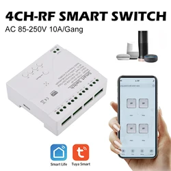 Tuya-Wi-Fi付きスマートモーターモジュール,5v,12v,32v,220v,rf 433ラジオ,リモートコントロール,4チャンネル,alexa用リレー,GoogleHome