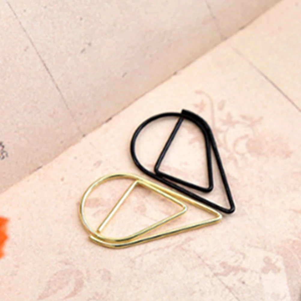 100pcs Metal Paper Clips Small Cute Book Reading Clips Office School Supplies Document Fixing Decorative Paperclips Craft