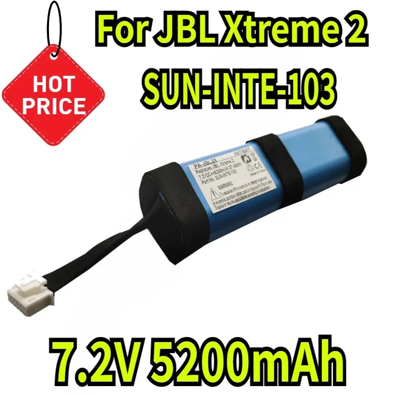 New Battery For JBL Xtreme 2 SUN-INTE-103 2INR19/66-2 ID1019 For JBL Xtreme2 7.2V 5200mAh Bluetooth Speaker Battery