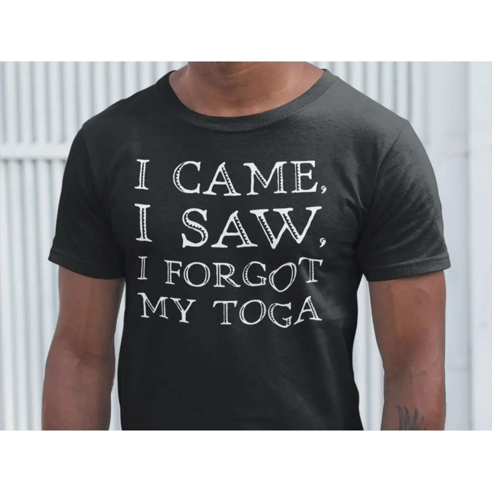 Toga Party T Shirt Funny Costume I Came Saw Forgot My Student Greek vintage Washed streetwear Stretched Casual designer clothes