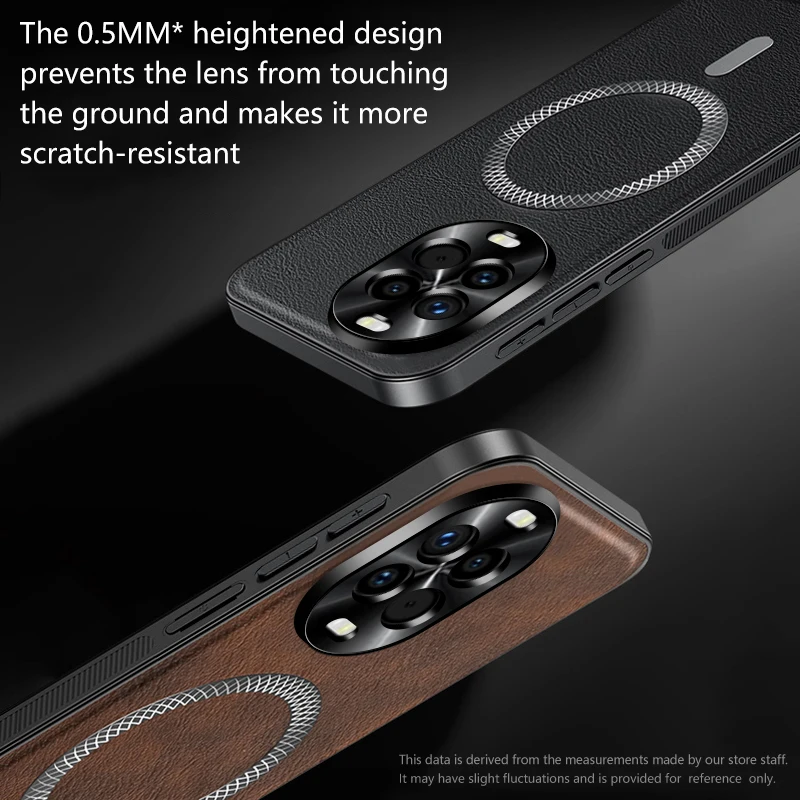 Funda de cuero PU de lujo para Huawei Nova 14 Ultra 14 Pro Magsafe protección de lente magnética cubierta a prueba de golpes para Huawei Nova 13 Pro