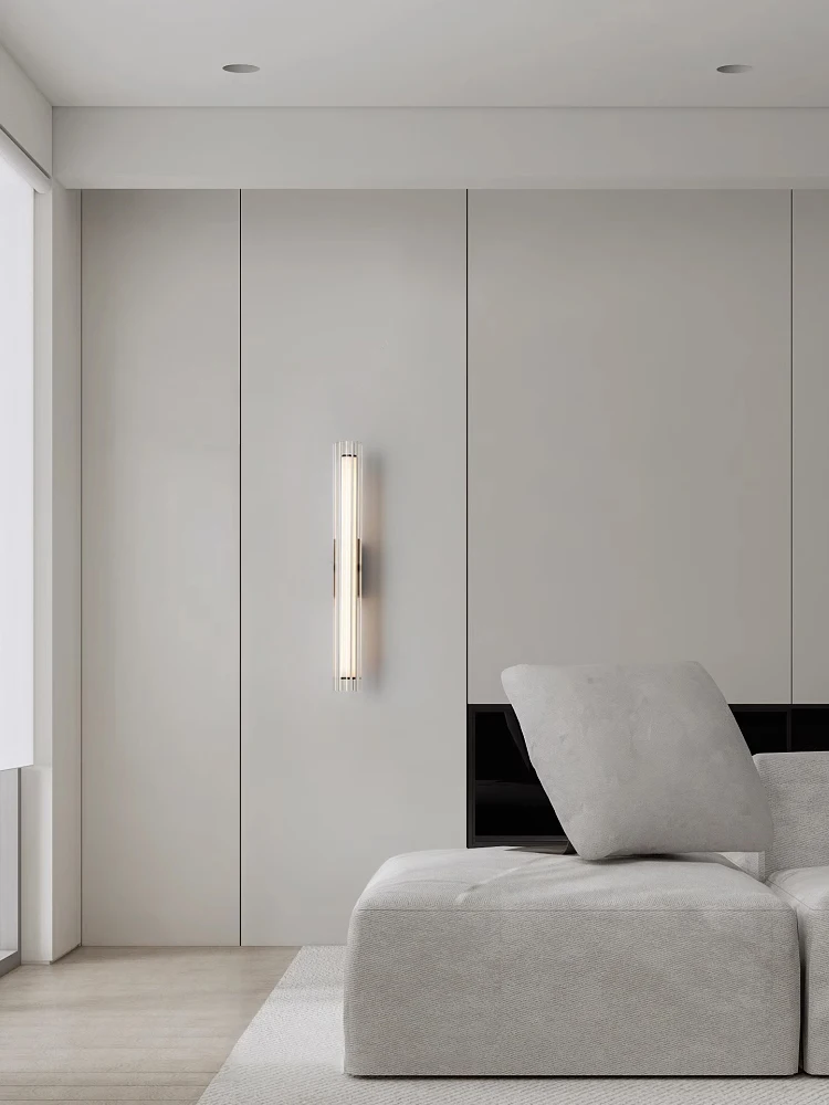 Italian minimalist glass bedside wall lamp, modern minimalist eye protection master bedroom wall lamp, bathroom lamp