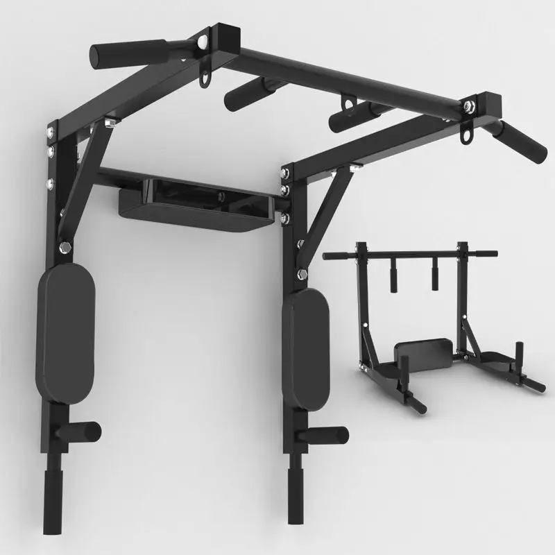

All-in-One Wall Mounted Dip Station Home Gym Pull up/Chin up Bar