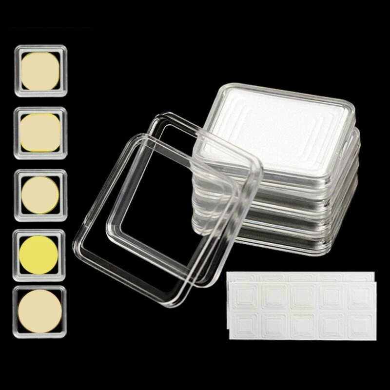 Multipurpose Sturdy 100 Pieces Square Inner Liners for 17 30mm Commemoratives Coin Portable for Gifts Giving Use