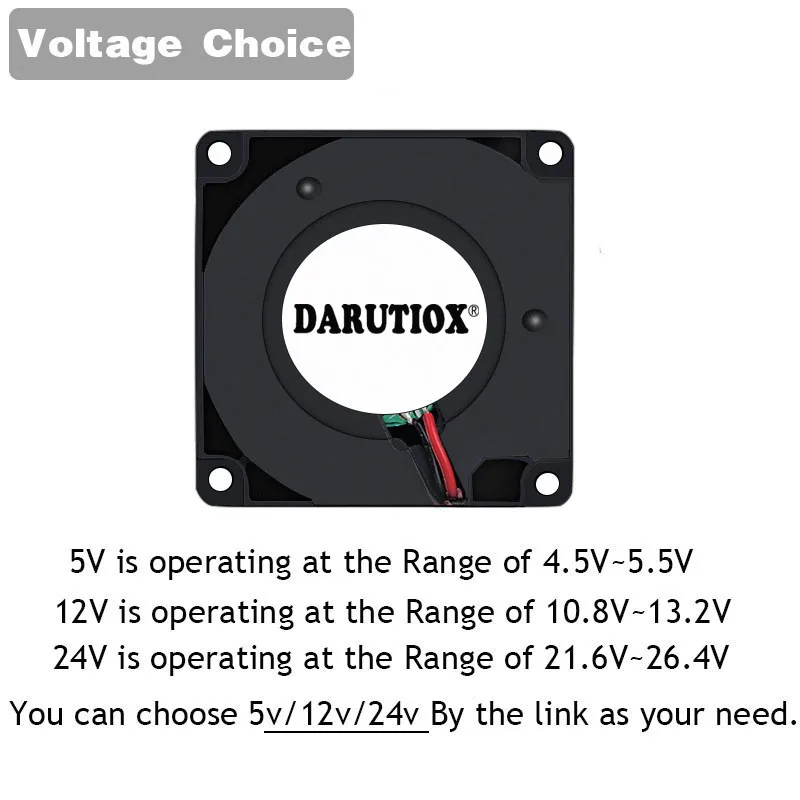 Darutiox 40 мм Вентилятор для 3D-принтера 12 В 24 В 5 В 4010 Вентиляторы для охлаждения принтера Аксессуары для охлаждения турбовентилятор постоянного тока Радиальные вентиляторы 40x40x10 мм