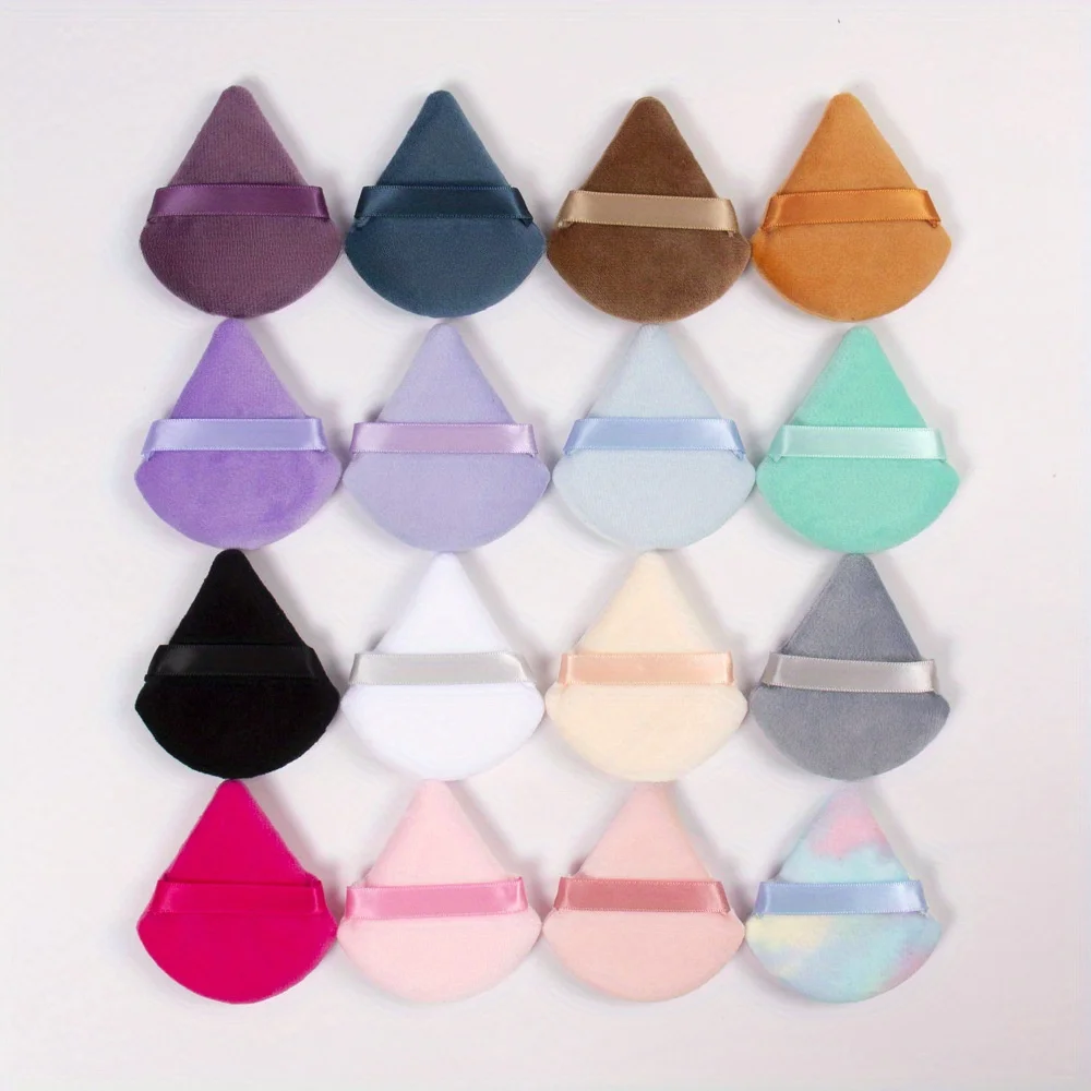 6 Pcs New Triangular Sponge Puffs with a Soft Skin Friendly and Delicate Makeup Feel Suitable for Home or Travel Use