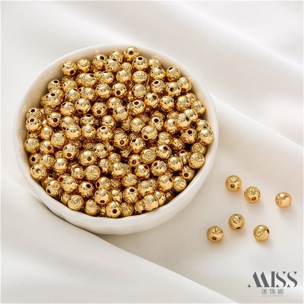 14K Golden Devil's Eye Transport Bead DIY Accessories Separated Beads Loose Beads Handmade Bracelet Necklace Jewelry Material