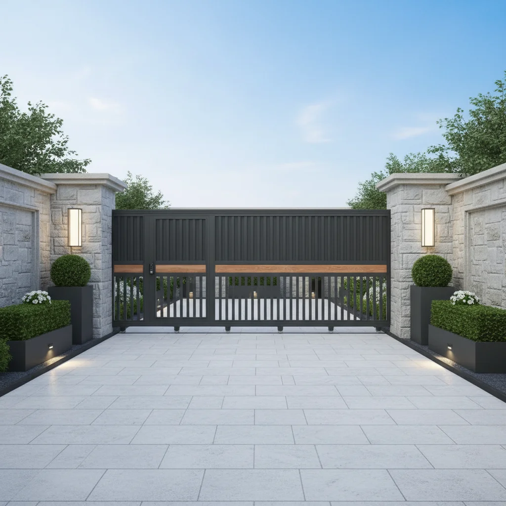 Electric Sliding Gate-Aluminum Alloy Construction Heat Treated Durable Waterproof 5-Year Warranty for Outdoor