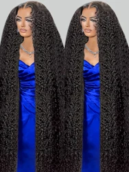 Wear Go 300% High Density Loose Deep Wave 40 50 Inch Full 13x6 13x4 HD Lace Frontal Human Hair Wig Glueless Preplucked Curly Wig
