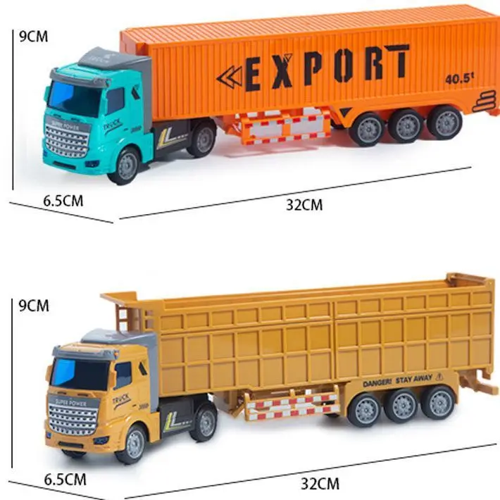 Toy Car Dump Truck Engineering Vehicle Trailer Container Container Truck Oil Tank Pullback Inertia