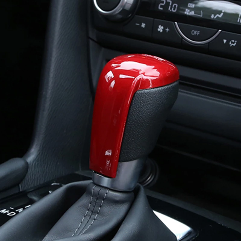 Car Gear Head Shift Knob Handle Cover Trim Sticker For Mazda 2 3 6 BM GJ Demio CX3 CX5 CX8 CX9 Axela 2014-2021 2022 Accessories