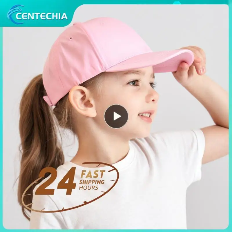 Lioraitiin Summer Baby Kids Boy Girl Berretto da baseball regolabile in cotone solido Cappelli Snapback Cappello da sole hip-hop
