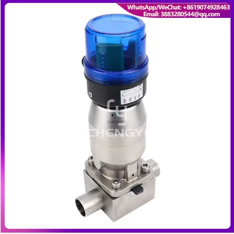 Biological Pharmaceutical Hygienic Food Grade Sanitary Stainless Steel Ss316L Membrane Pneumatic Straight Diaphragm Valve
