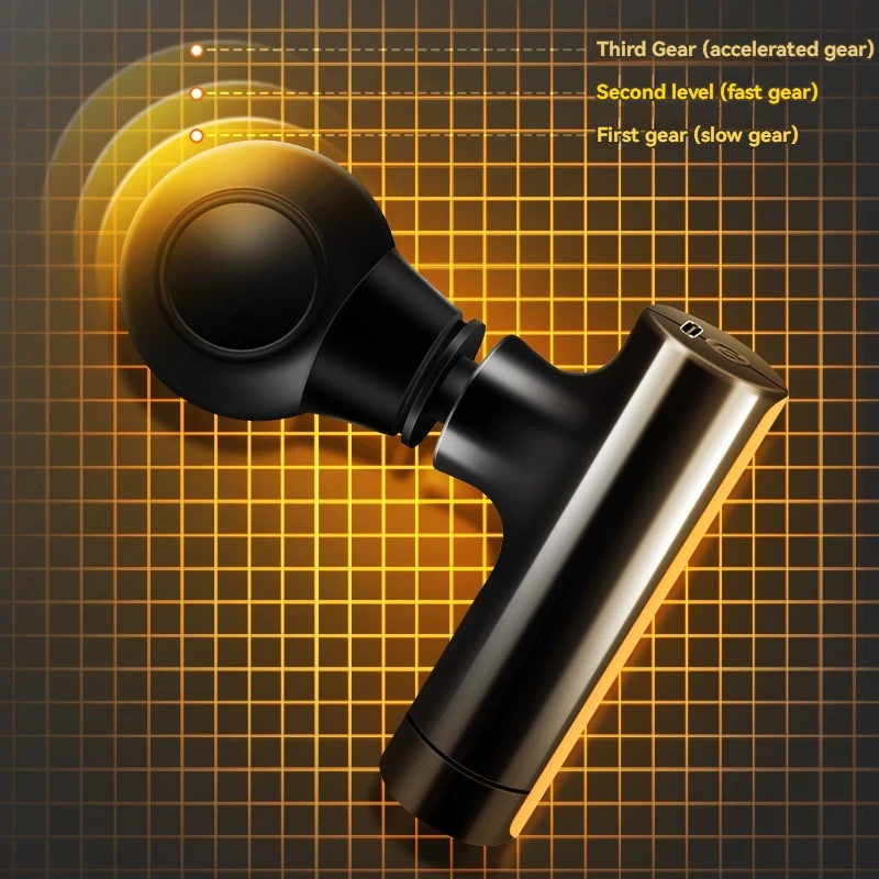 2025 새로운 USB 미니 마사지 총 근막 기계 근육 이완 진동 총 막대 마사지 피트니스 장비 목 잡아 근막 총