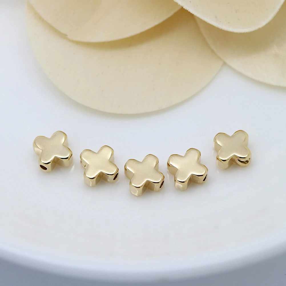 

20Pcs Premium DIY Clover Beads Copper Material Jewelry Making Kits for Bracelet Necklace Crafts Accessories Gifts