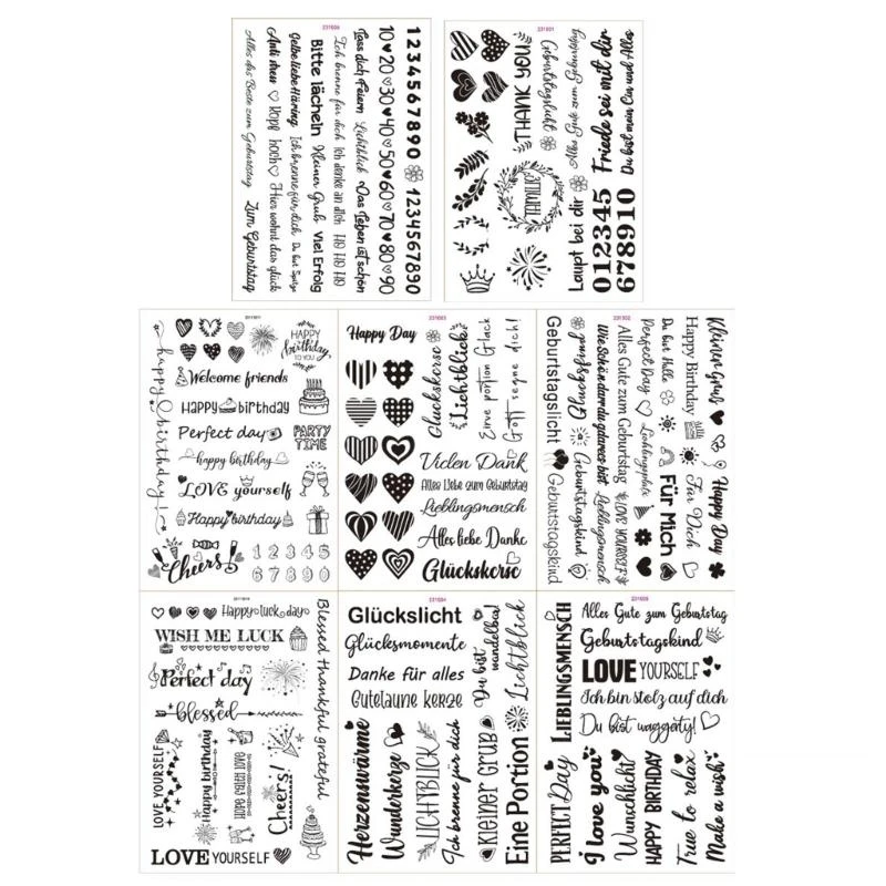 

Birthday Water Decals Rub On Transfer Stickers Addition to Any Event