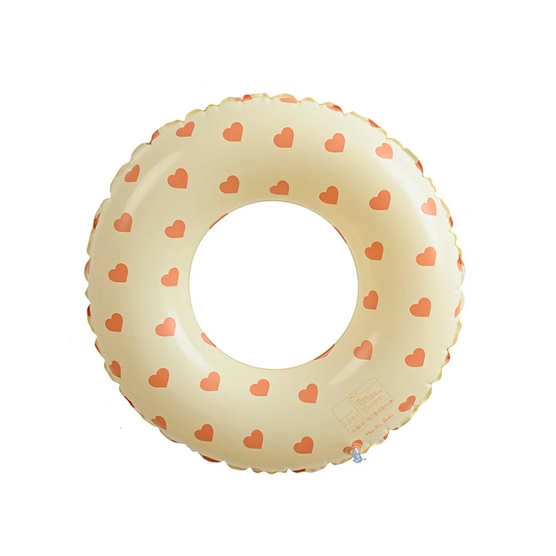 Thickened Kids Retro Stripe Swimming Ring With Arm Floats Olive Design Inflatable Pool Float Babies Children Beach Party Water