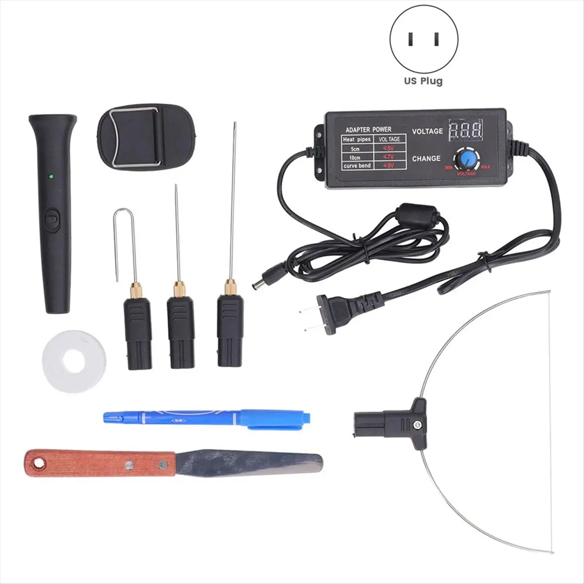 4 in 1 Electric Foam Cutter with Voltage Controller Hot Wire Foam Board Cutting Machine Kit US Plug
