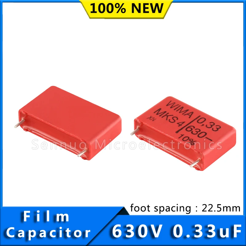 5/10 Buah Kapasitor Film WIMA Jerman Baru MKS4 630V 0.33UF 630V 334 Pitch 22.5Mm Kapasitor Tak Terbatas Audio MKS4J 033305 D00KSSD