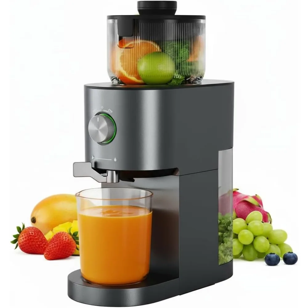 

Соковыжималка холодного отжима с медленным жеванием, высокая производительность, самостоятельное питание с большой желобом для целых фруктов и овощей