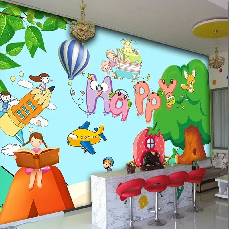 

Custom 3D Modern Children's Room Amusement Park Cartoon Backdrop Wallpaper For Bedroom Wall Papel De Parede Tapety Fresco Tapiz