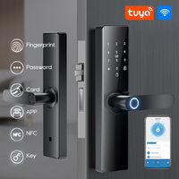 Smart Door Lock Fingerprint Recognition Smart Home Door Lock WiFi Digital Electronic Lock Wifi Rfid Card Works With tuya