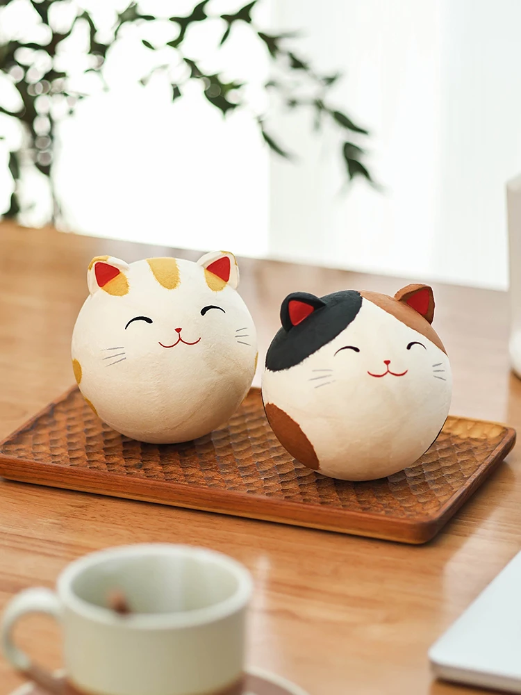 

Creative Japanese Sle Figurine Cute Animal ichifukujin Decorative Handmade Crt Gift for Colleagues