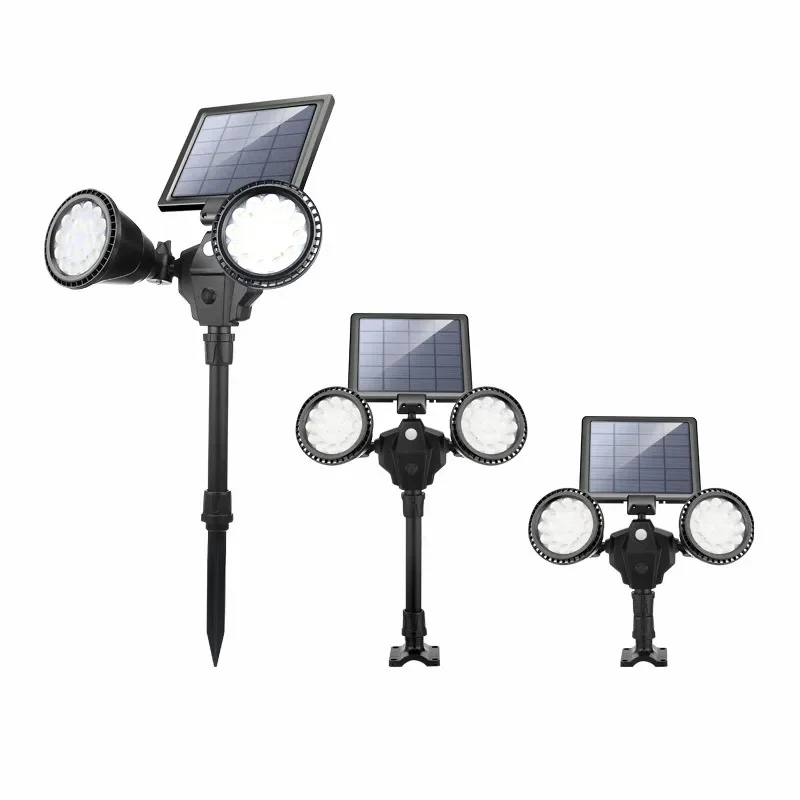 Solar outdoor spotlights, 7.2W solar panels Bright 2-in-1 adjustable automatic switch solar garden lighting landscape lights