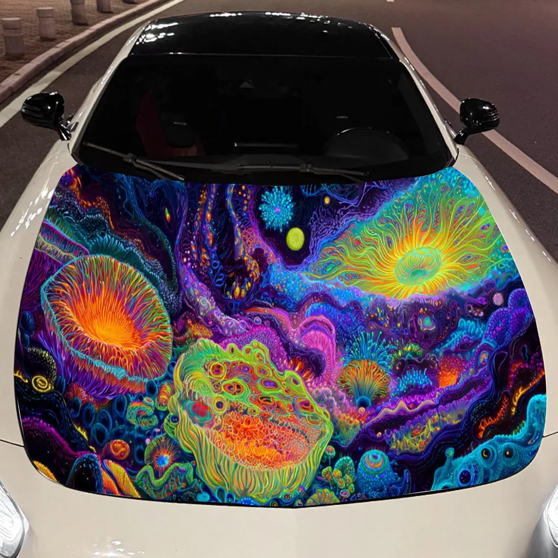 

Fantasy-inspired floral patterns Car Hood Vinyl Stickers Car Surface Protection Decal Car Decoration Cover Vinyl Wraps Waterproo