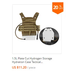 1.75L Plate Cut Hydrogen Storage Hydration Case Water Panel For Molle Combat Assault Plate Carrier JPC CPC AVS Tactical Vest