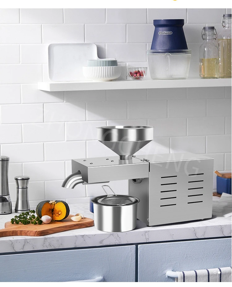 ماكينة ضغط الزيت المنزلية الصغيرة R3، ماكينة ضغط زيت الطعام في المطبخ، معدات معالجة زيت الفول السوداني الصالحة للأكل