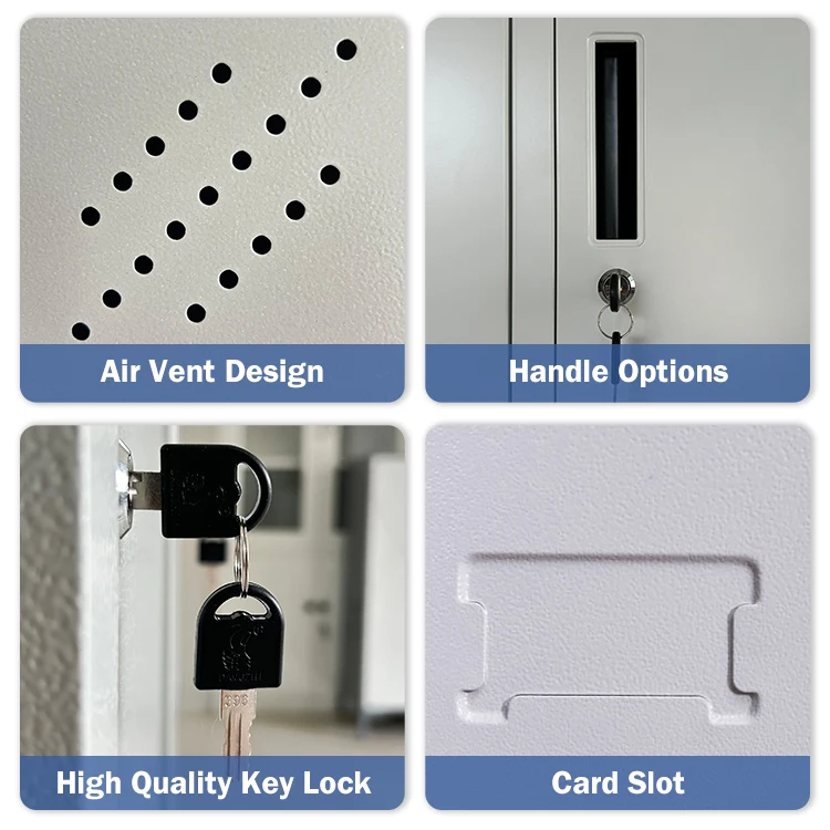 Modern standing 2-Door Steel Wardrobe Portable Home Furniture for Bedroom Apartment or Workshop Usepromote sales