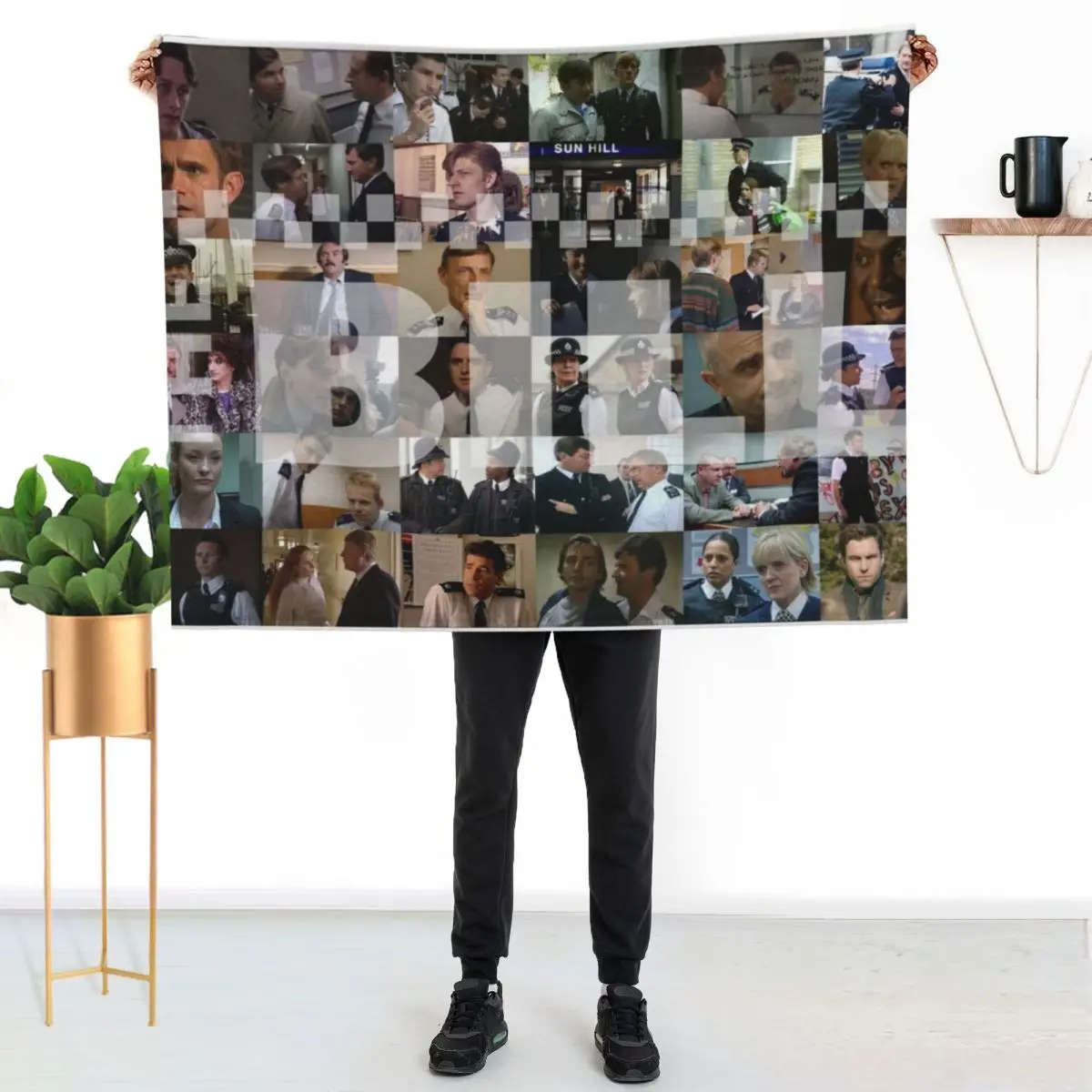 Bill Montage Throw Blanket couch cozy soft plush fuzzy picnic outdoor blanket