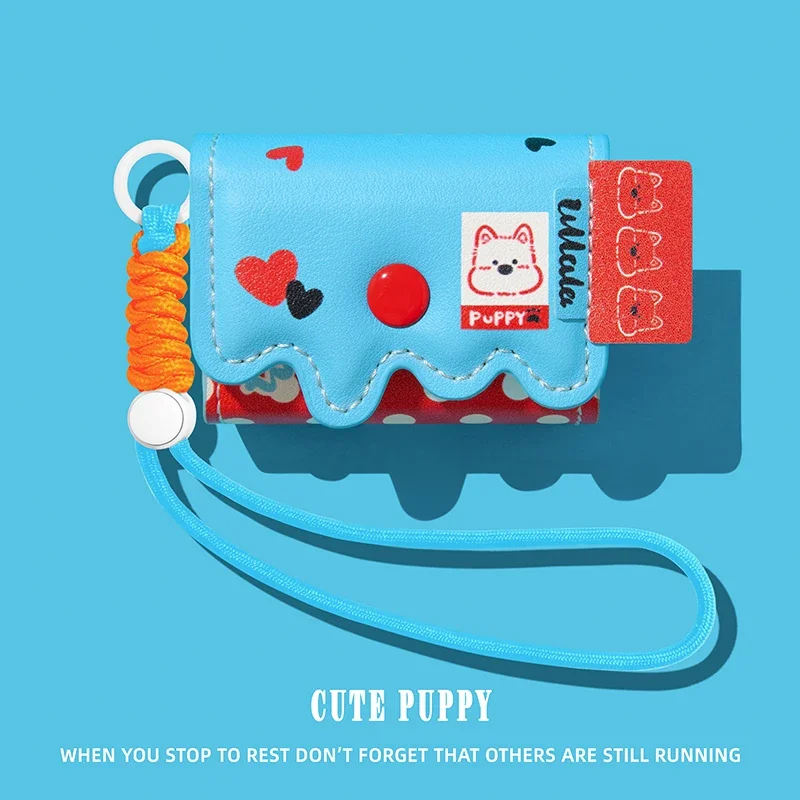 

PC Leather Case for Shokz OpenDots One E310 Cute Cartoon Puppy Earphone Cover Shockproof Protective Soft Shell