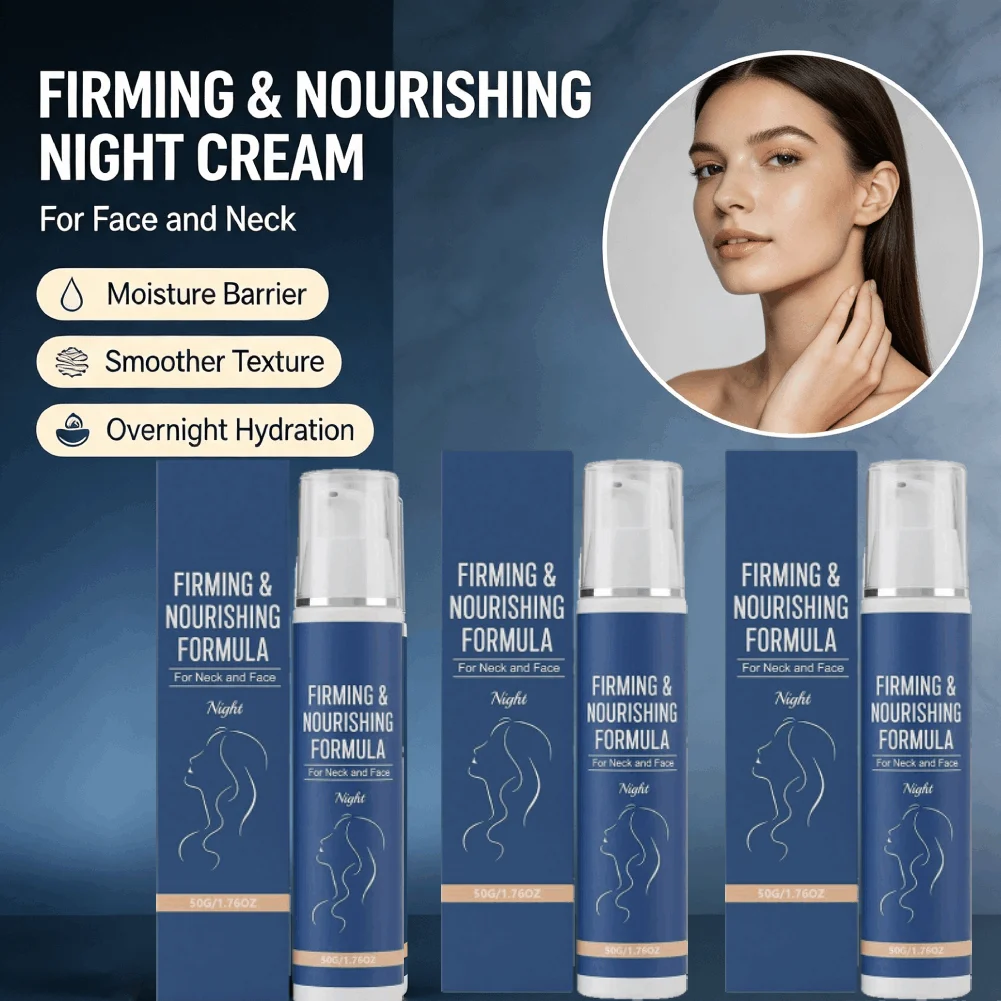 Face Neck Firming Nourishing Night Cream Overnight Hydrating Moisturizer Smooth Rough Skin Barrier Repair Night Korean Skin Care