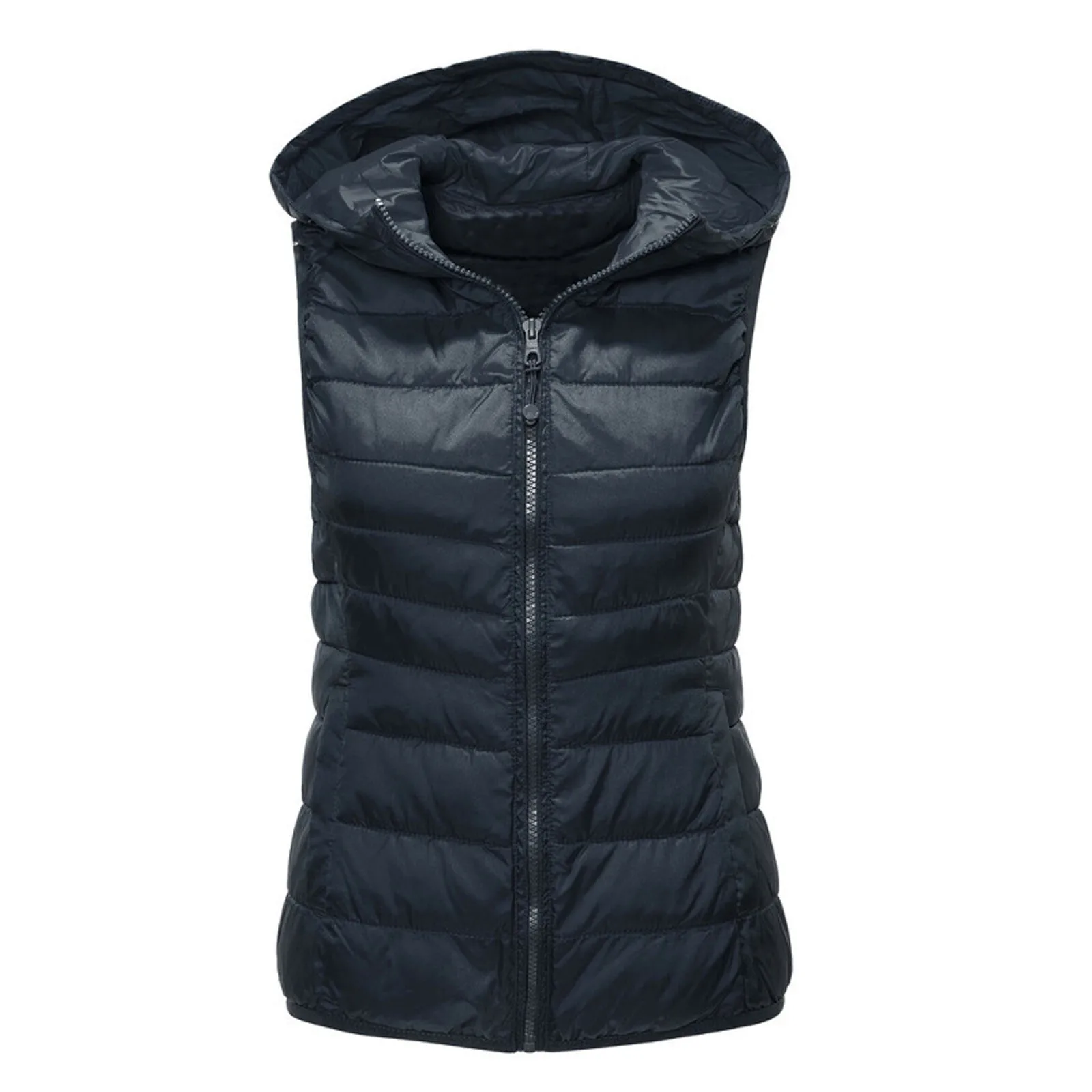 Vrouwen Donzen Vesten 2024 Nieuwe Herfst Winter Ultralicht Donzen Vest Vrouw Slank Mouwloos Jack Winddicht Warm Puffer Vest