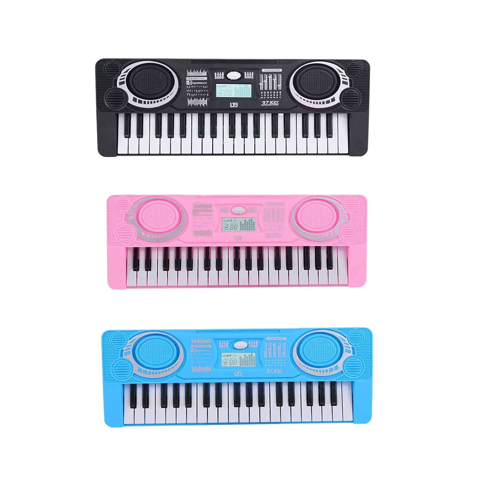 Electronic Organ 37Keys Educational Musical Toy Piano Toy LCD Display for Birthday Gift New Year Gifts 3+ Year Old Kids