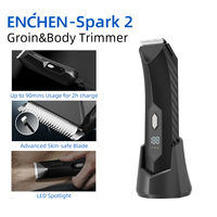 ENCHEN Hair Trimmer Electric Hair Clipper Cordless Hair Cutting Machine Waterproof Body Trimmer LED Trimmer for Men SPARK 2