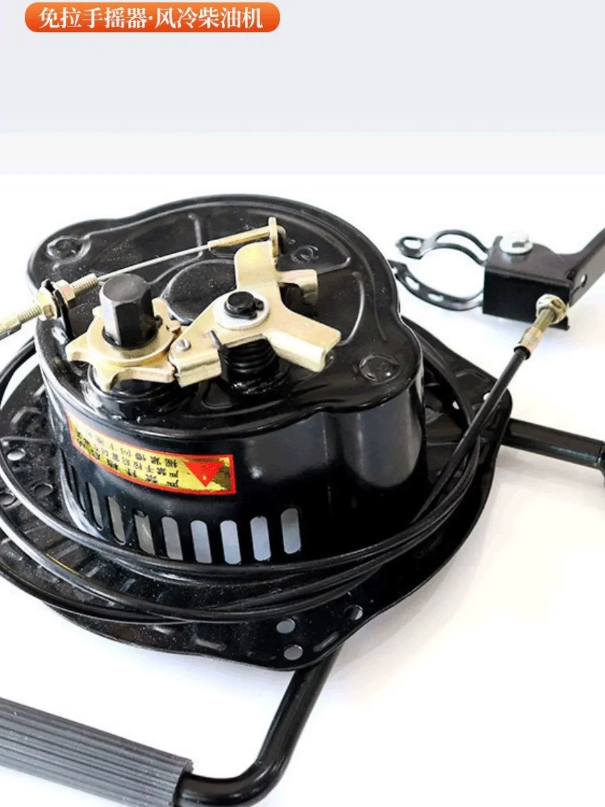 168F/170F Air-Cooled Diesel Engine Assembly, Without Hand Pull Recoil Starter, Electric Start Only Motor