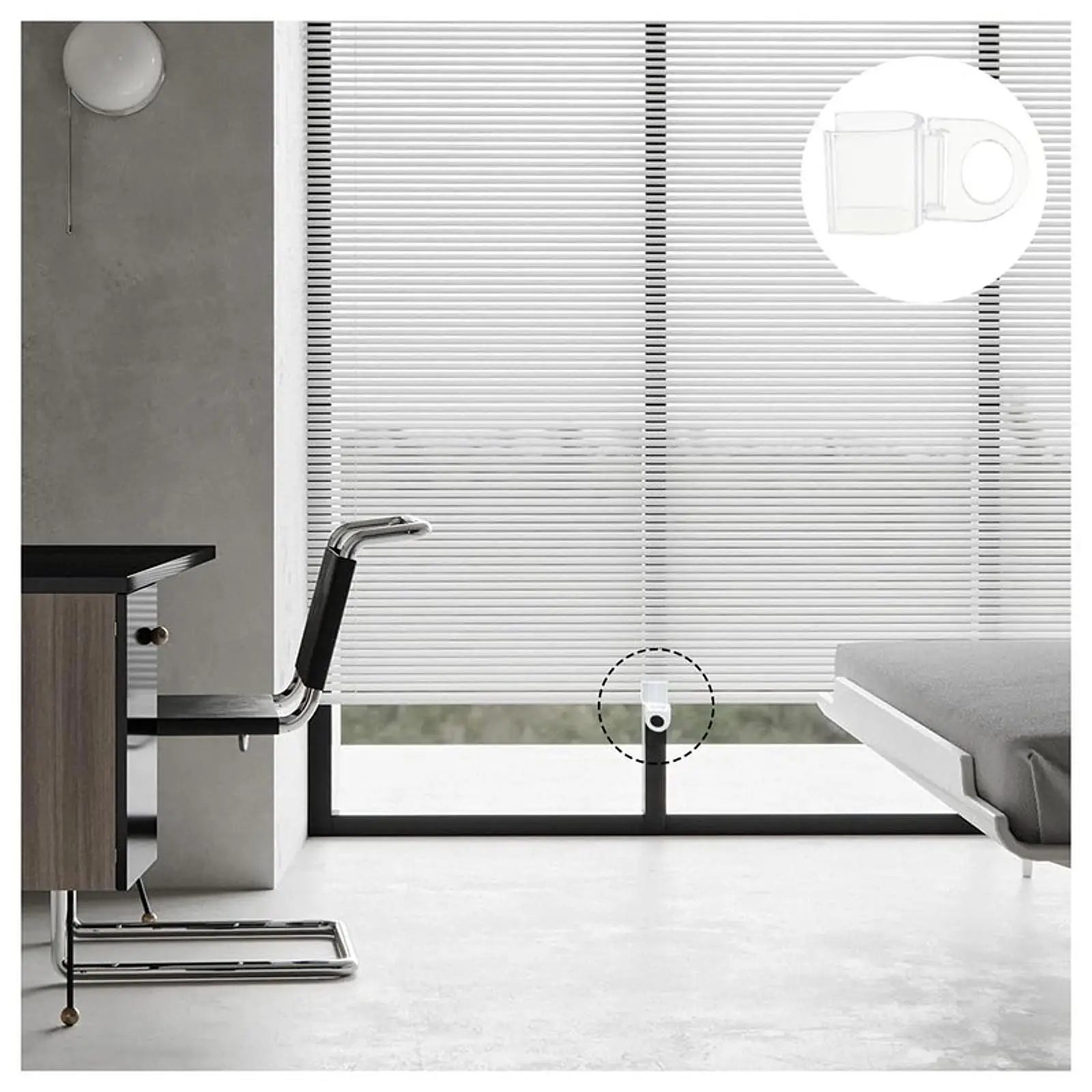 

5 Pieces Home Roller Shutter Clips Lifting Clam Hook Handle Grip Pull Roller Shades Pull Down Clips for Rolling Curtain Accs