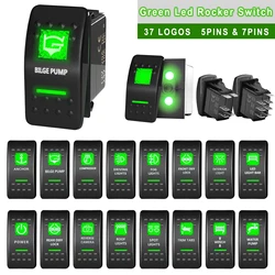 12V Bilge Pump Rocker Switch Green Led Momentary/Latching Marine Grade Toggle Switch For Caravan Marine 4X4 Carling ARB TYPE