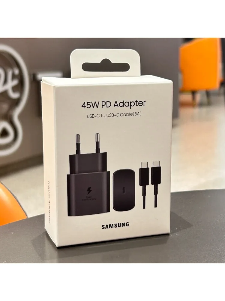 Samsung 45W PD Charger Super Snel Opladen Voor Galaxy S25 Ultra Plus FE S24 S23 S22 A56 A55 A36 A17 EU Adapter 5A Type C Kabel