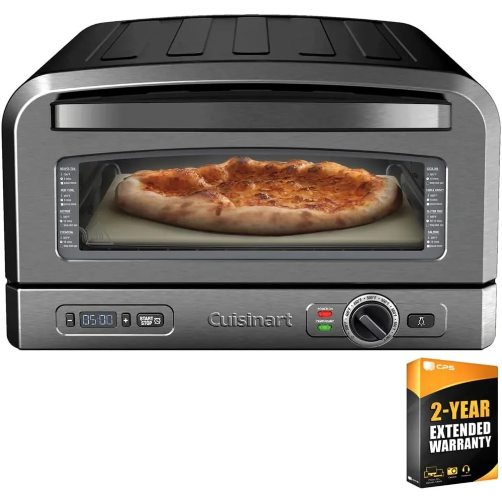 

CPZ-120BKS Indoor Portable Countertop Pizza Oven - Black Stainless Steel Bundle with 2 Year CPS Enhanced Protection Pack