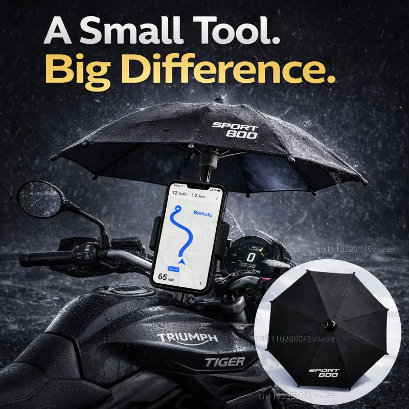 

Держатель для телефона и зонта для мотоцикла Triumph Tiger 800, водонепроницаемый, солнцезащитный, антибликовый, дождезащитный, крепление на руль для GPS-навигатора
