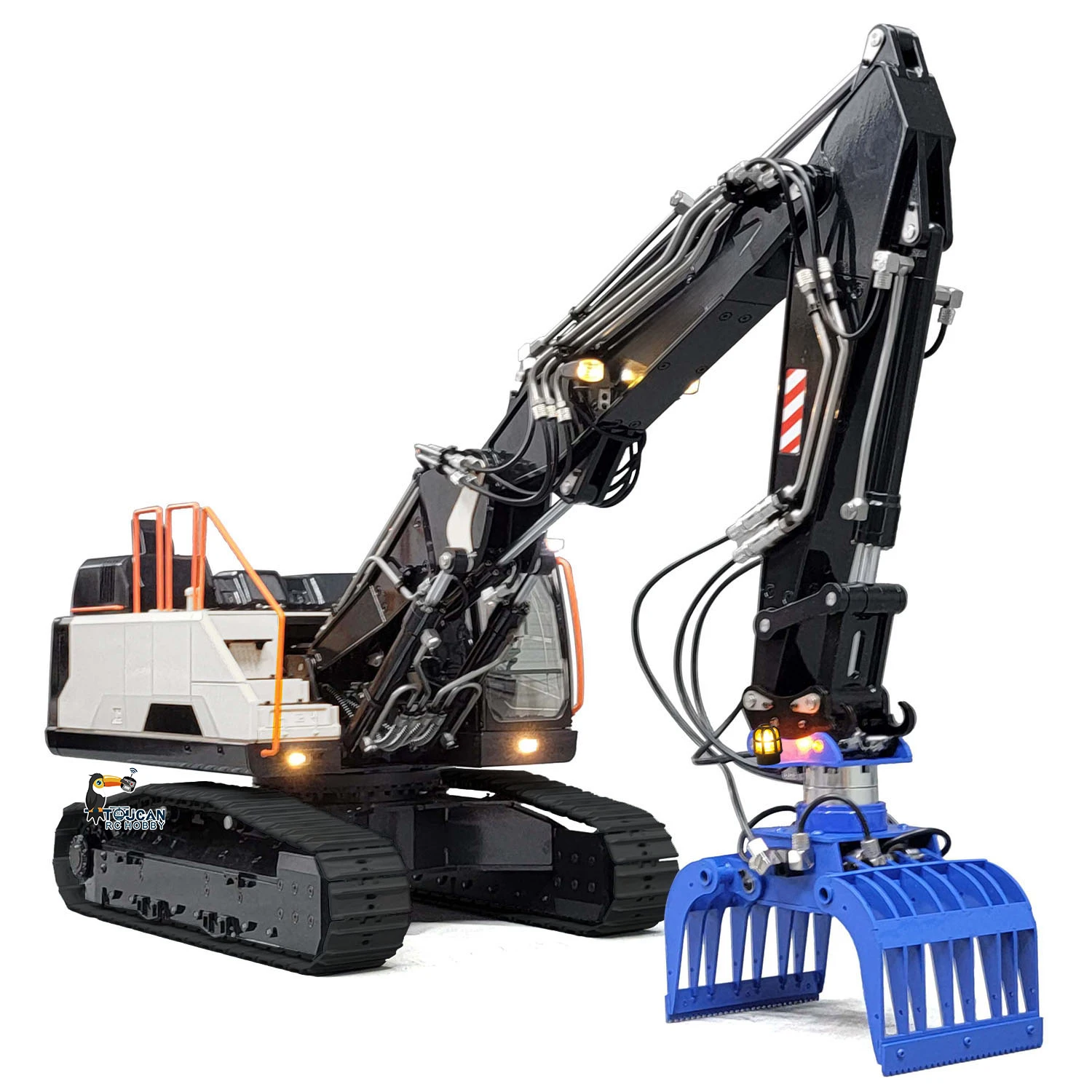 1/14 EC380 RC Hydraulic Excavator Metal Tracked 3 Arms Radio Control Diggers Toucan Toy Vehicle Machine Trucks Cars TH22509 - view 5