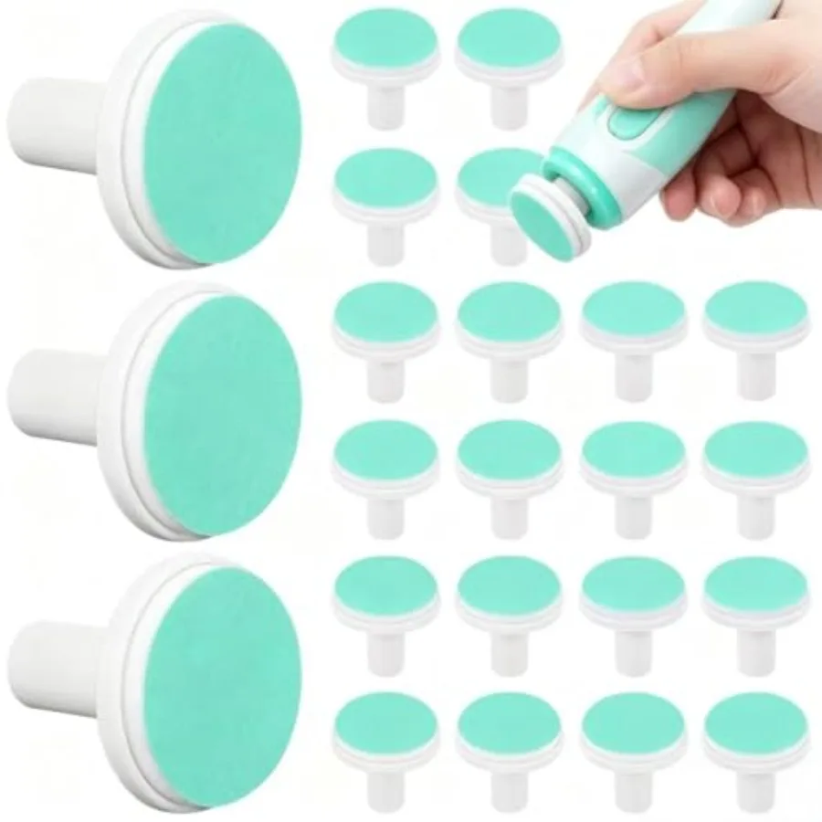 

24 Pieces Baby Nail Trimmer Replacement Pads Electric Baby Nail Grinding Heads for Standard Electric Kid Nail Trimmer Electric