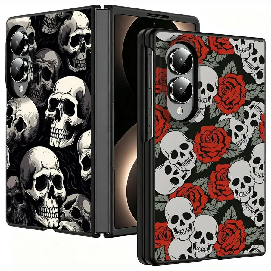 Punk Skull Shell Capa Phone Case for Samsung Galaxy Z Fold8 Wide Z Fold 8 ZFold Wide ZFold8