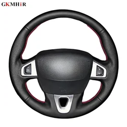 Car Steering Wheel Cover Customized Anti-Slip Black For Renault Megane 3 Samsung SM3 Scenic 3 Kangoo 2 Fluence (ZE) Nissan NV250