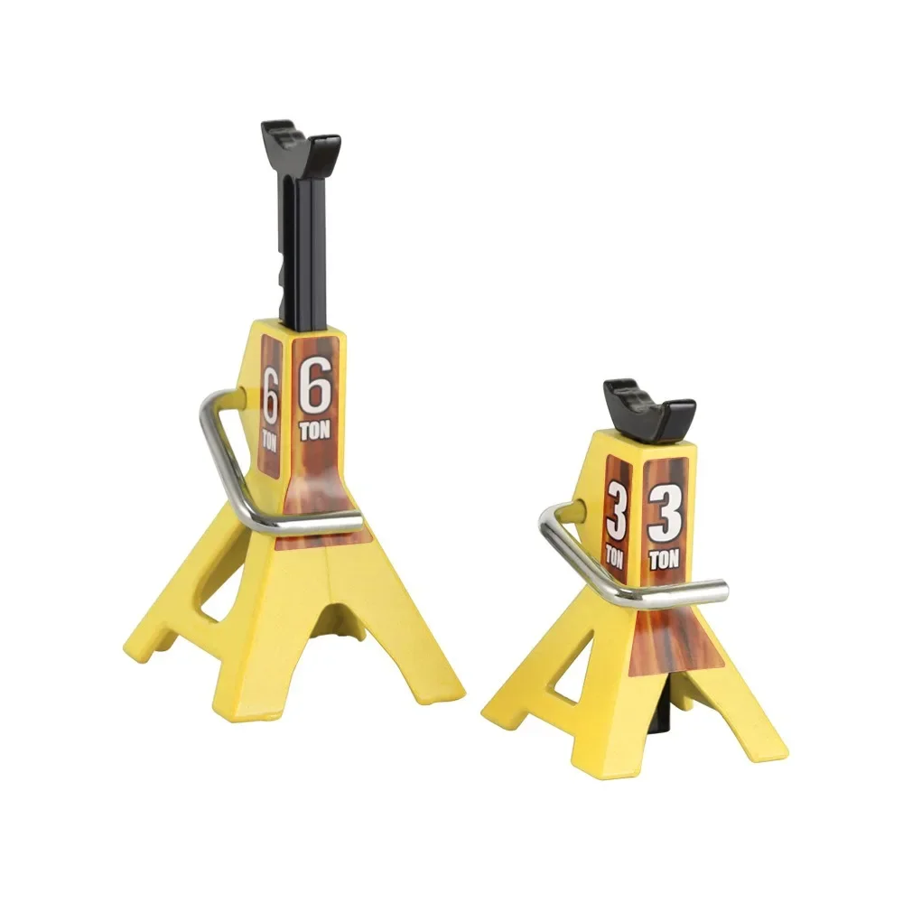 Floor Simulation Jack Stands Lift Pair Rack for Remote Toy Car Tire Change Lifting Support Stand Only